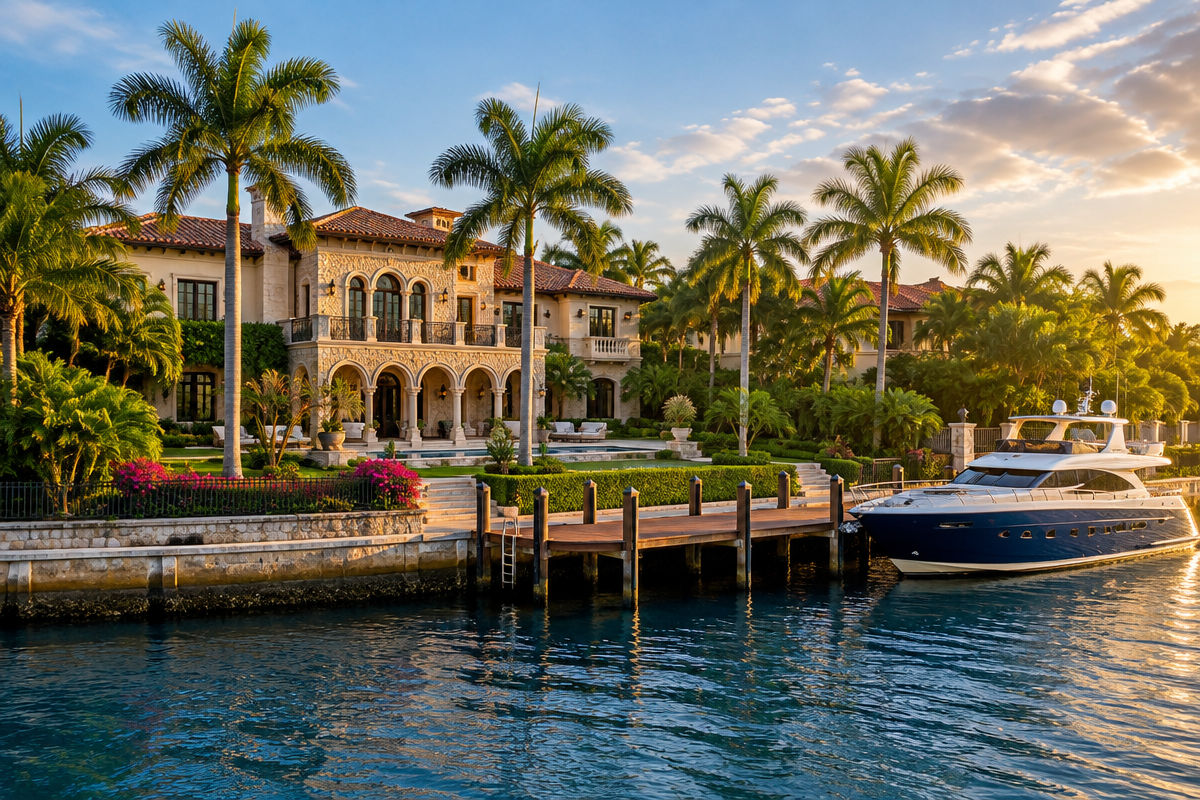 Waterfront estate on a Gables canal